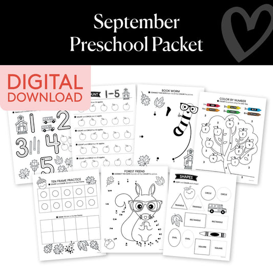 September Preschool Packet
