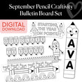 Load image into Gallery viewer, September Pencil Craftivity Bulletin Board Set
