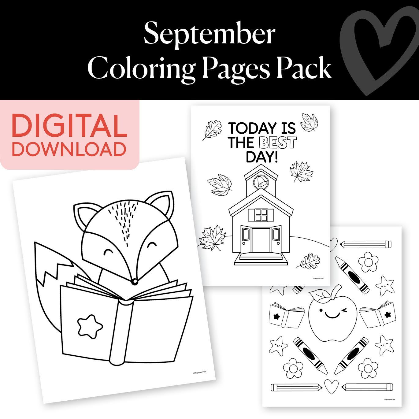 Free September Coloring Pages Pack
