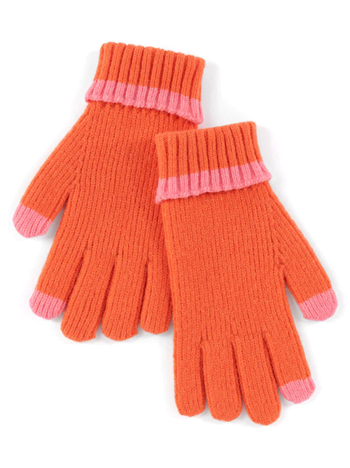 "The Ava" Touchscreen Gloves, Orange │ Winter Outerwear │ Style House Design Studio