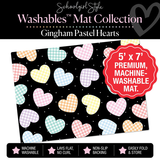 Scattered Pastel Hearts Classroom Mat by Schoolgirl Style