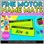 Editable Name Practice Fine Motor Name Activities Magnetic Letters Name Mats for Preschool & Kindergarten