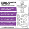 Load image into Gallery viewer, Printable Indigenous Peoples Day Worksheets, Activities and Coloring Pages
