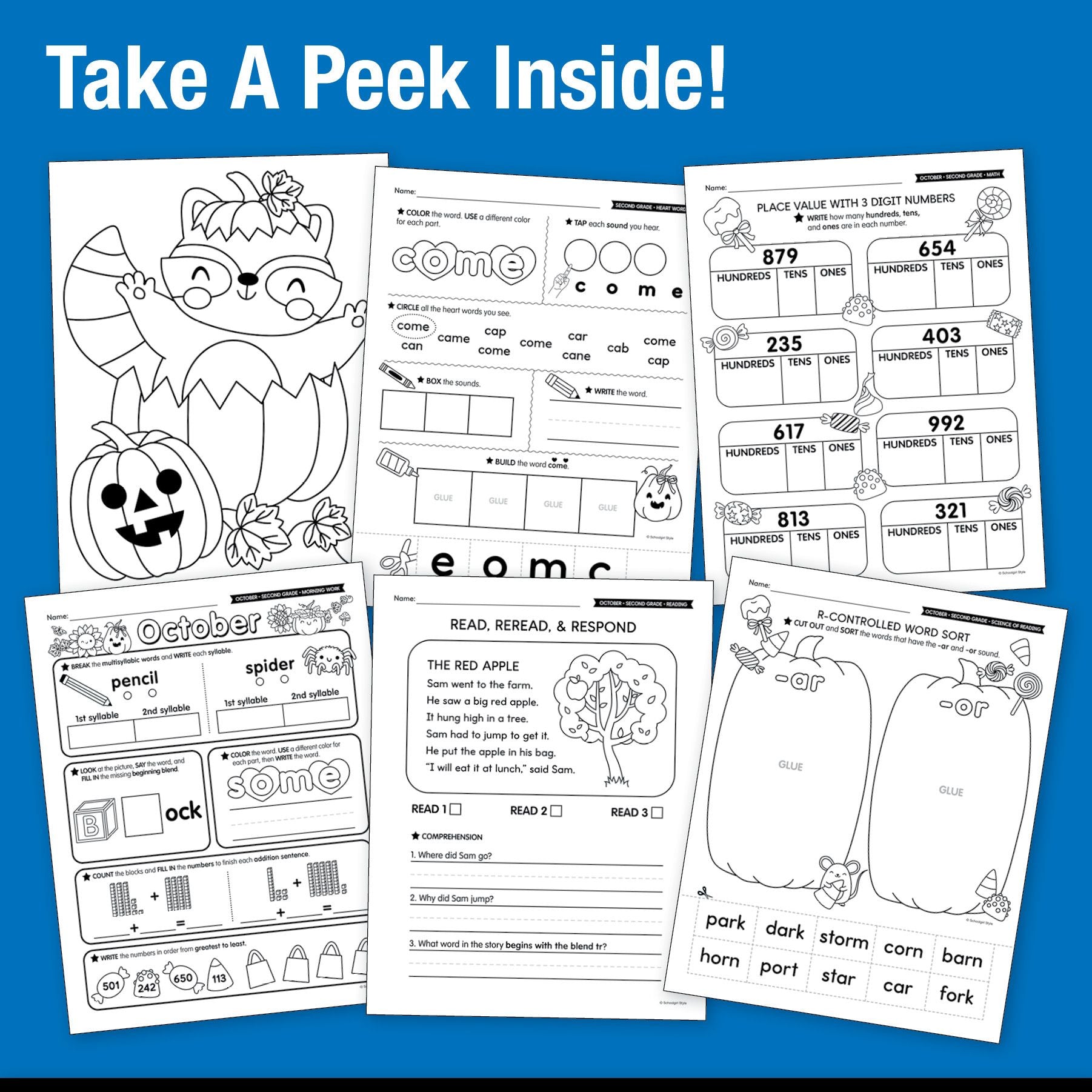 Big Book of October Second Grade Thematic Unit Bundle