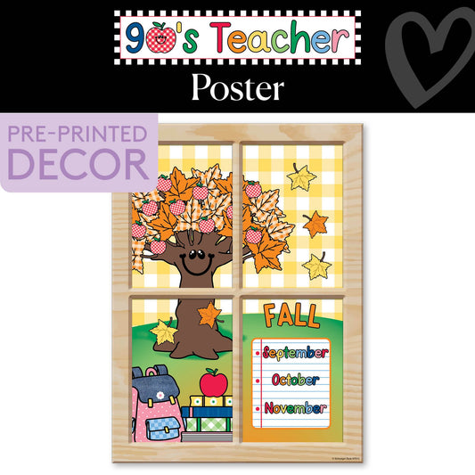 Fall Retro Poster | 90s Teacher