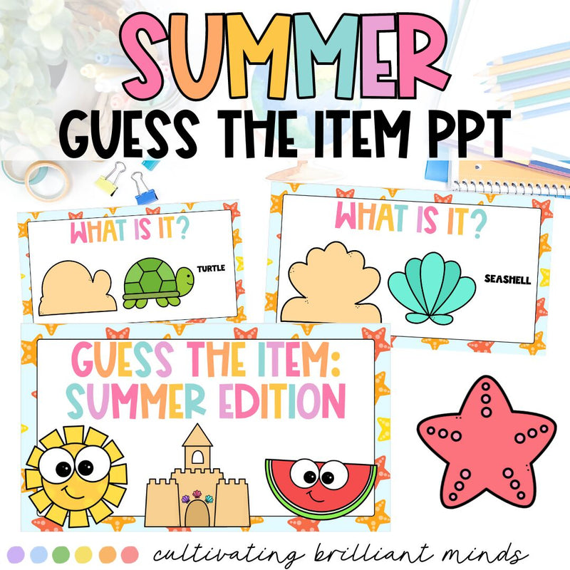 Guess the Summer Item Powerpoint | End of the Year | Summer Games