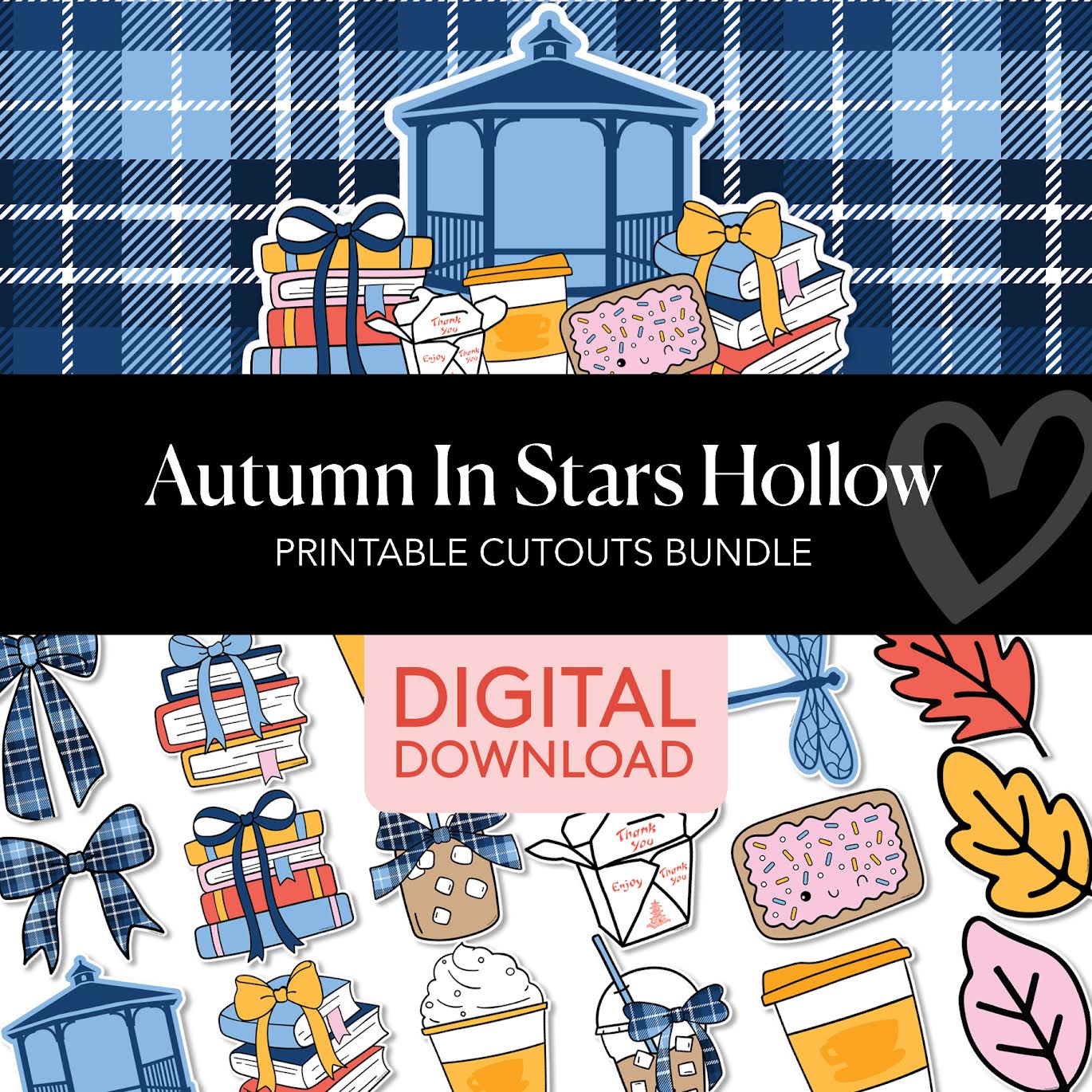 Printable Fall Cutouts Bundle | Autumn In Stars Hollow
