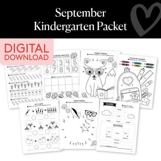 September Kindergarten Packet