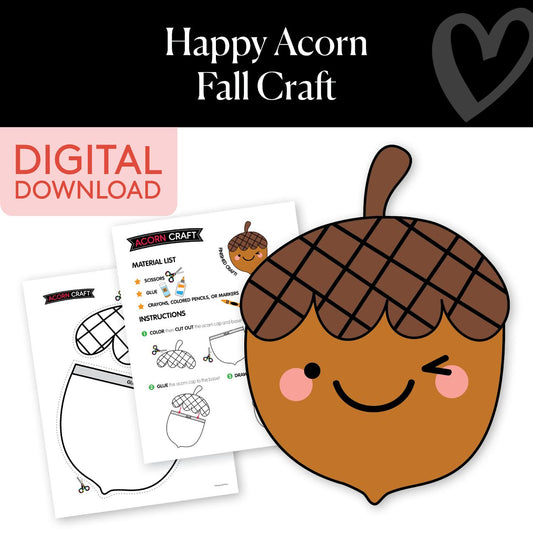 Happy Acorn Fall Craft