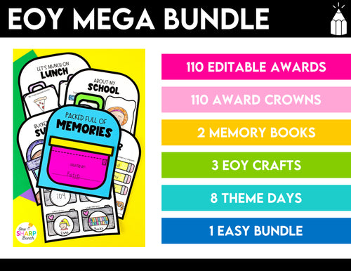 End of the Year Countdown Activities, Student Awards, Memory Book, Crafts Bundle
