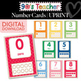 Load image into Gallery viewer, Printable Retro Number Cards | 90s Teacher
