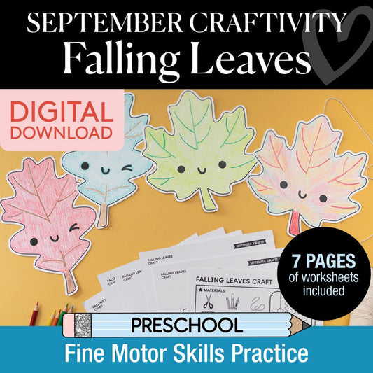 Printable September Falling Leaves Craft