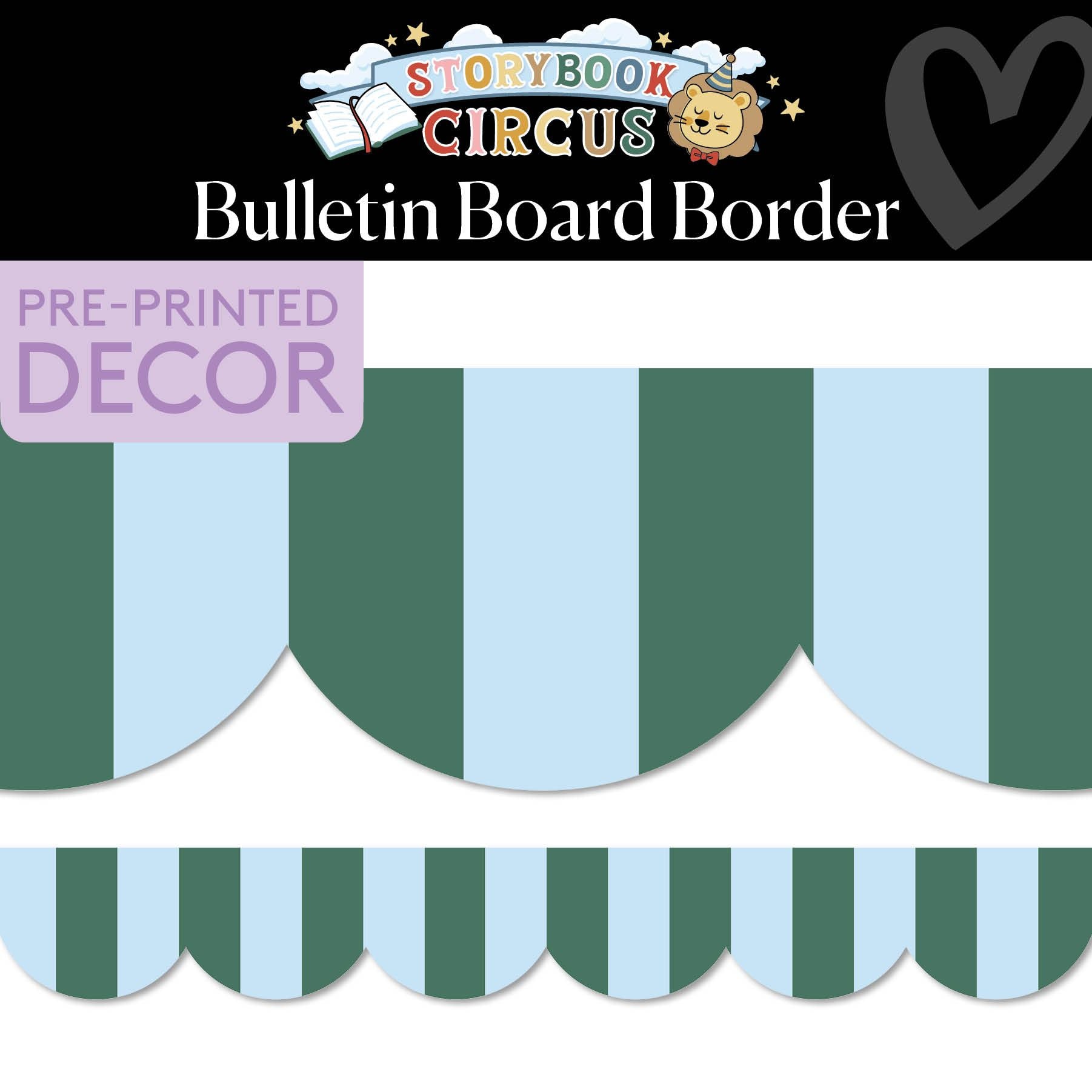 Heirloom Stripe Bulletin Board Border | Storybook Circus