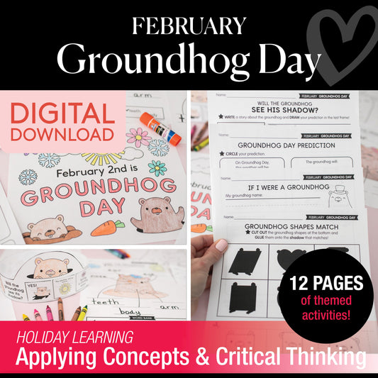 Printable February Groundhog Day Activity Pack