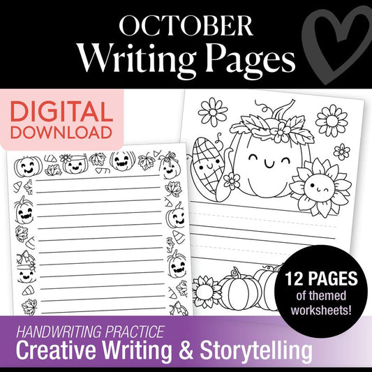 Printable October Writing Pages