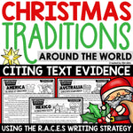 Christmas Traditions Reading Comprehension Christmas Around World Text Evidence