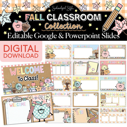 Pastel Fall Google and Powerpoint Classroom Slides