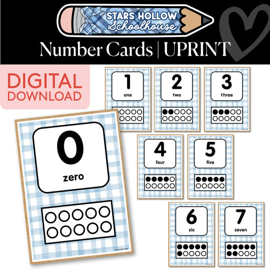 Printable Cozy Number Cards | School in Stars Hollow