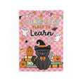 Load image into Gallery viewer, Purr-fect Place To Learn Halloween Seasonal Wall Tapestry | 90s Teacher
