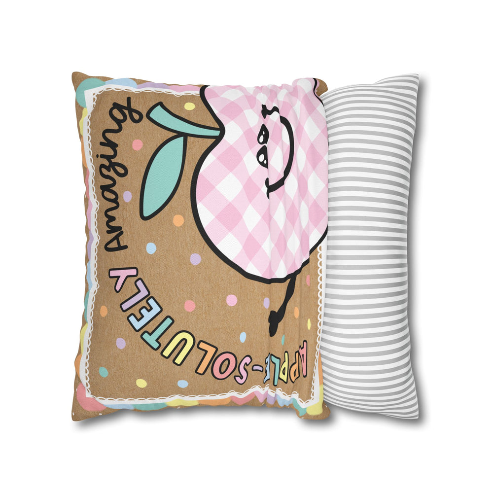 Apple-solutely Amazing Kraft Paper Classroom Pillow Cover | A Year In Pastel