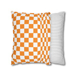 Orange Checkerboard Pillow Cover