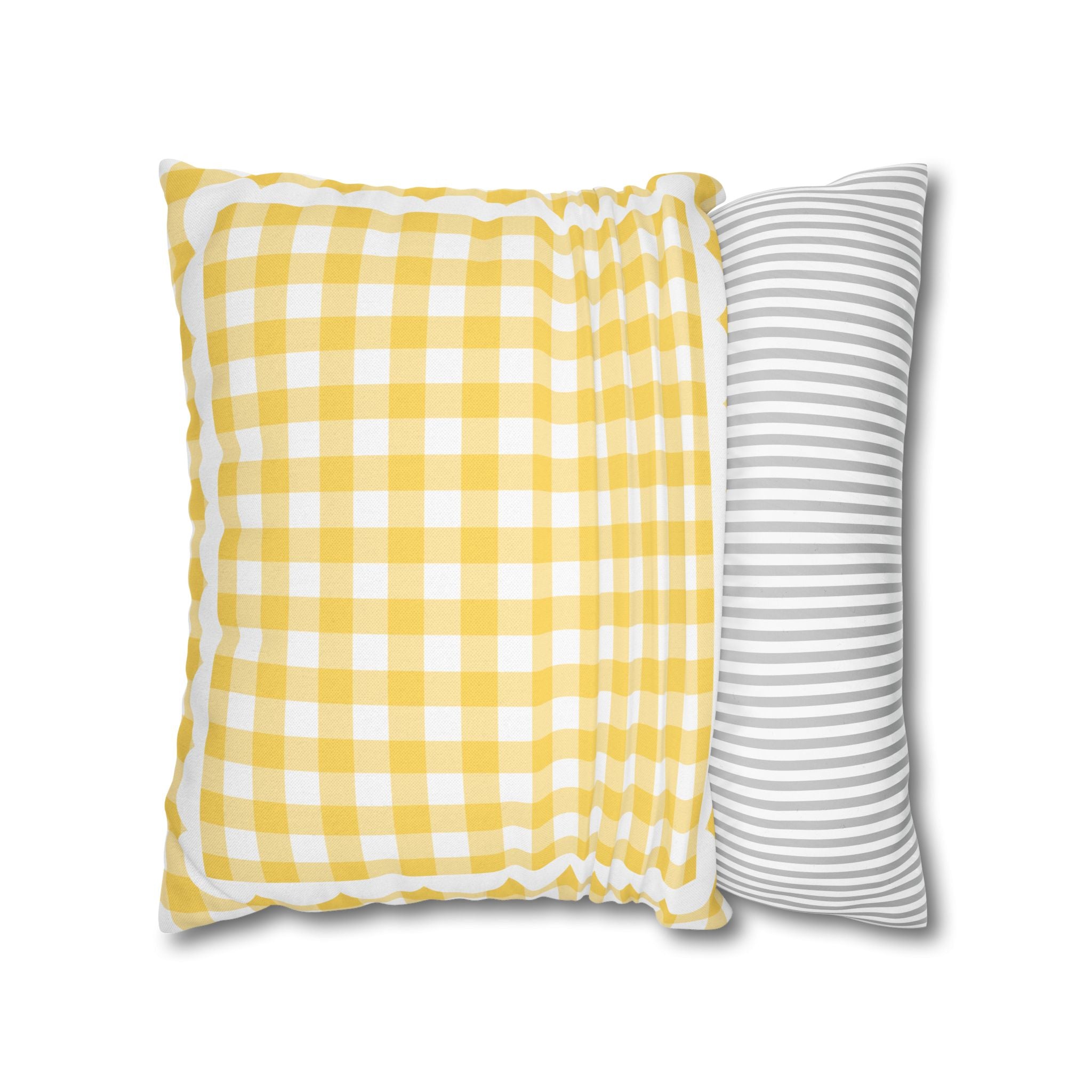 Yellow Gingham Classroom Pillow Cover | 90s Teacher