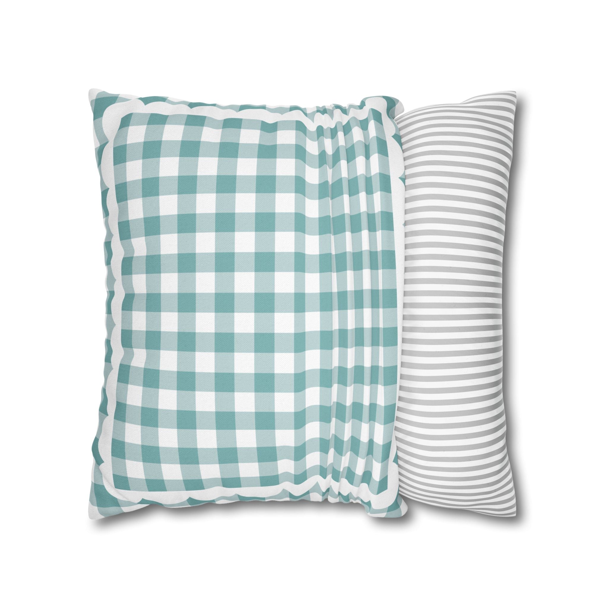 Heritage Teal Gingham Classroom Pillow Cover | Miss Honey's Cottage Classroom