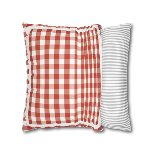 Candy Apple Red Gingham Classroom Pillow Cover | Storybook Circus
