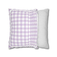 Load image into Gallery viewer, Lavender Pastel Gingham Classroom Classroom Pillow Cover | A Year In Pastel

