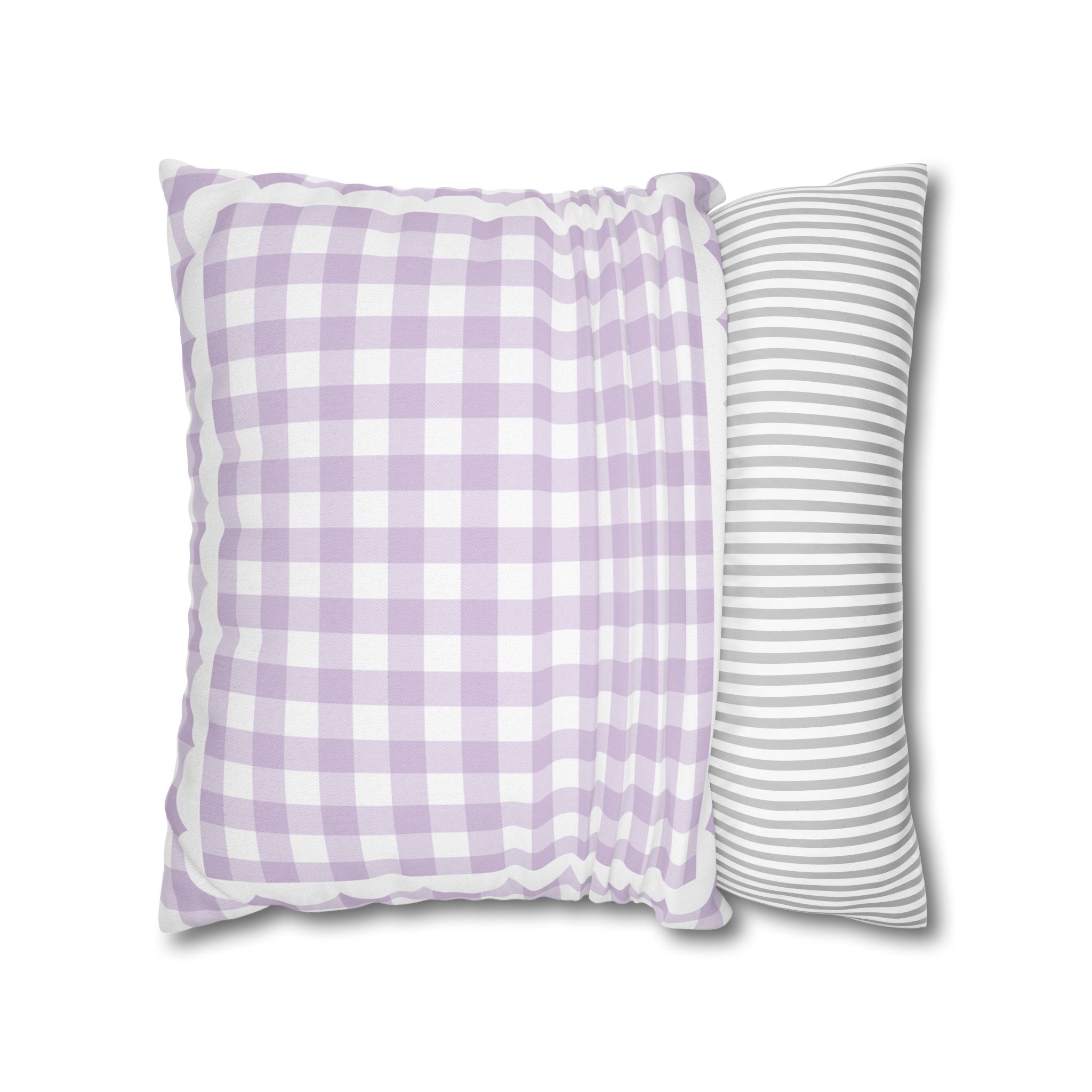 Lavender Pastel Gingham Classroom Classroom Pillow Cover | A Year In Pastel