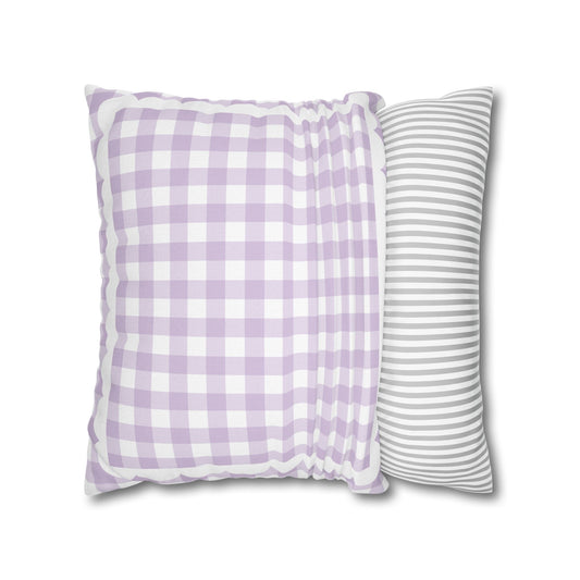Lavender Pastel Gingham Classroom Classroom Pillow Cover | A Year In Pastel