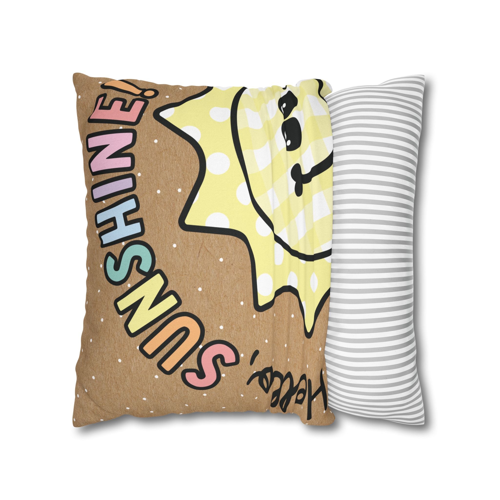 Hello Sunshine Craft Polka Dot Classroom Pillow Cover | A Year In Pastel