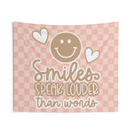 Smiles Speak Louder Than Words Tapestry | Cozy Classroom Makeover | Schoolgirl Style