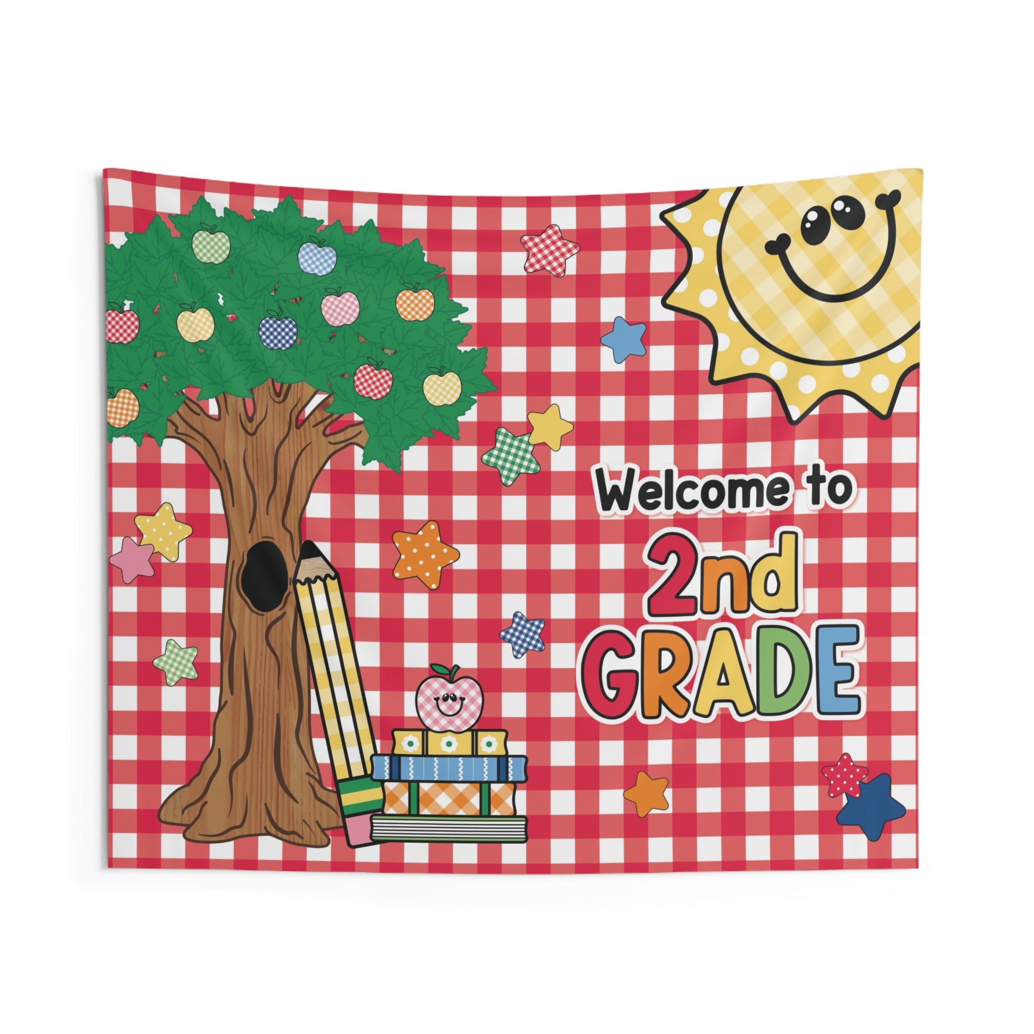 Welcome to 2nd Grade Classroom Wall Tapestry | 90s Teacher