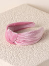 Knotted Velvet Headband, Pink │ Clothing │ Style House Design Studio