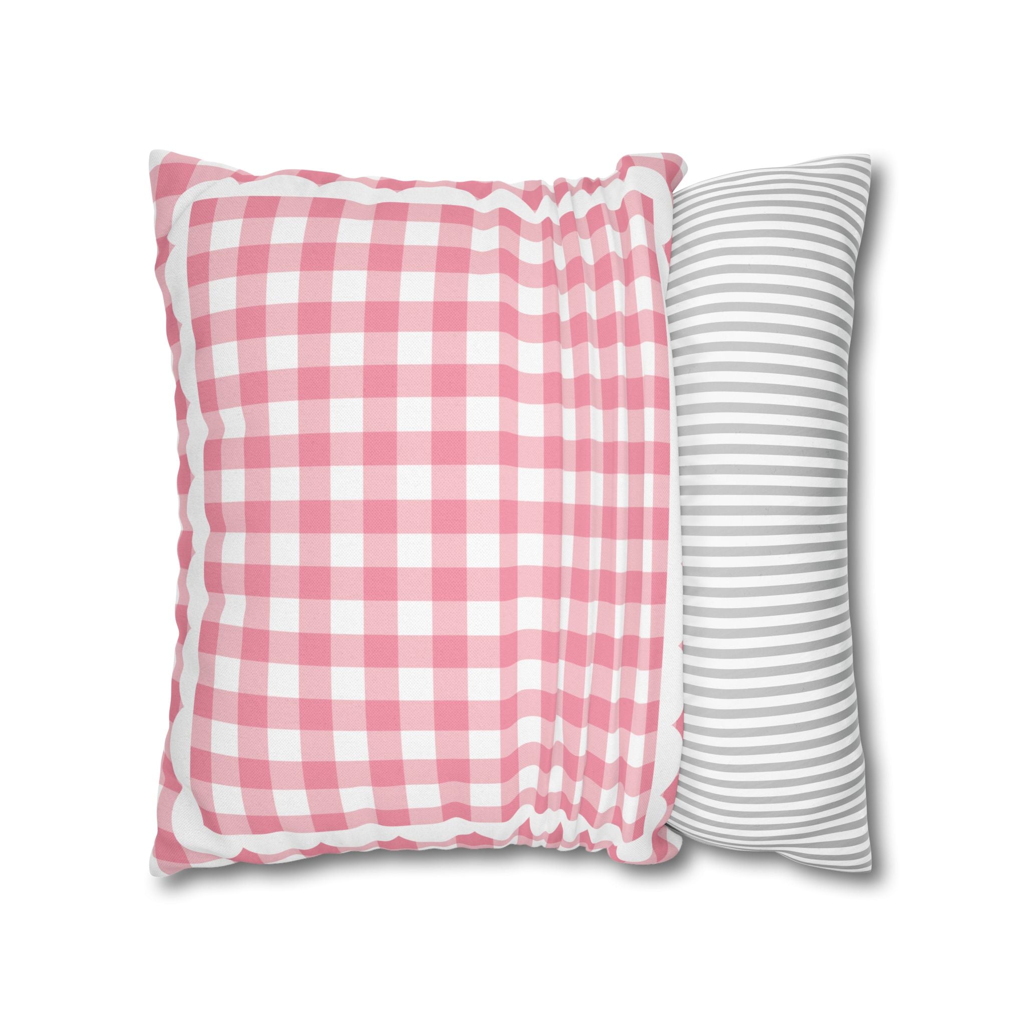 Pink Gingham Classroom Pillow Cover | 90s Teacher