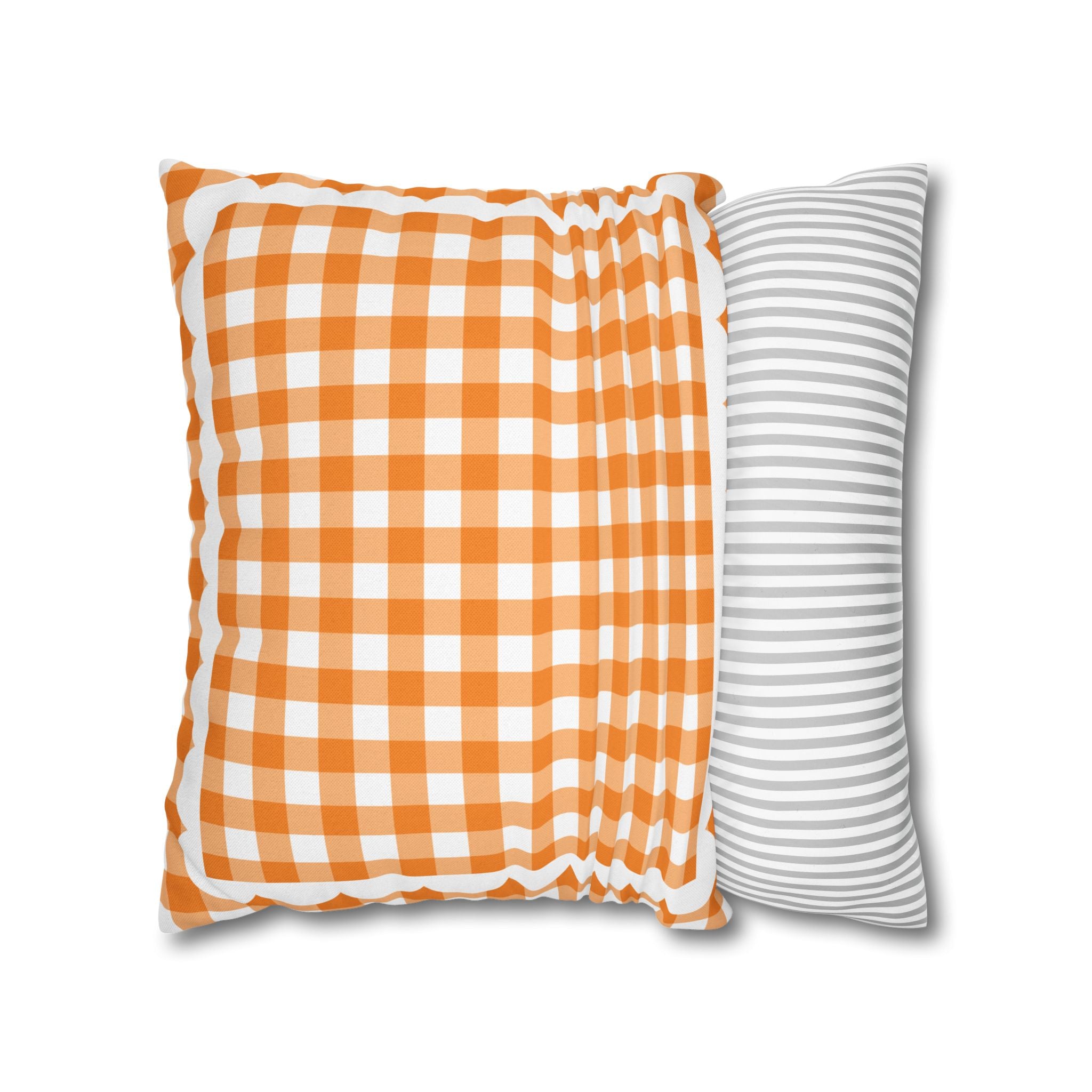 Orange Gingham Classroom Pillow Cover | 90s Teacher