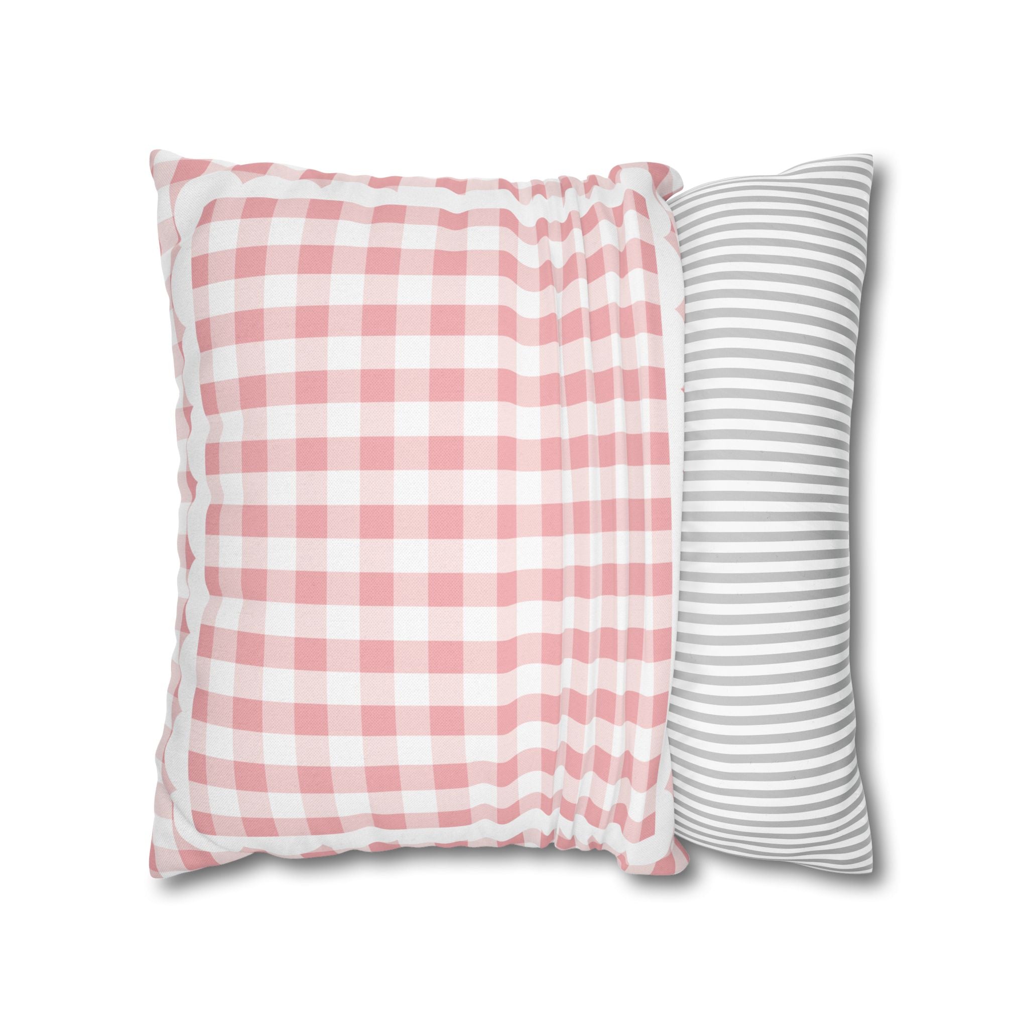 Cotton Candy Pink Gingham Classroom Pillow Cover | Storybook Circus