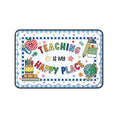 Load image into Gallery viewer, Teaching Is My Happy Place Blue Gingham Desk Mat | 90s Teacher
