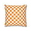 Orange Checkerboard Pillow Cover