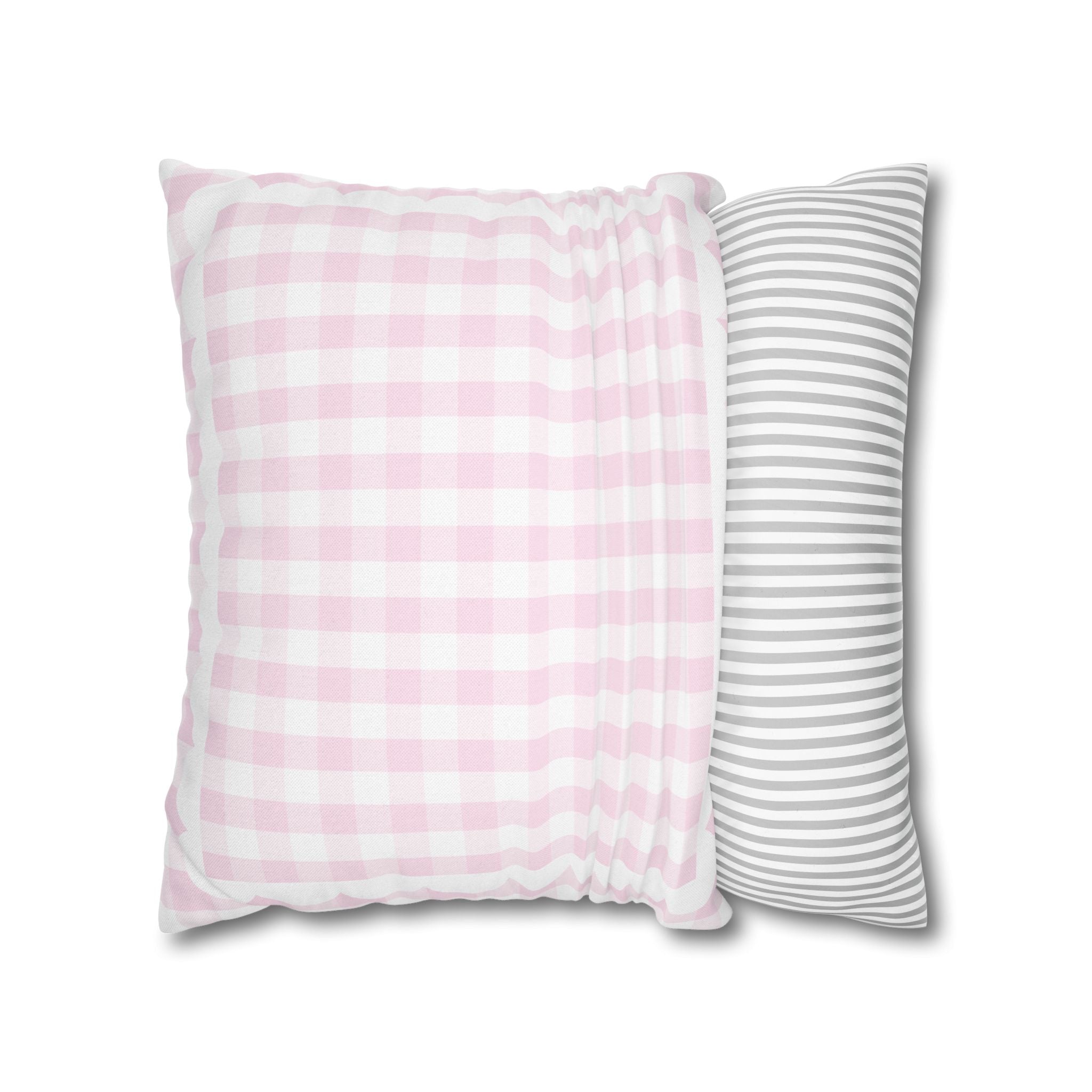 Petal Pink Gingham Classroom Pillow Cover | Miss Honey's Cottage Classroom