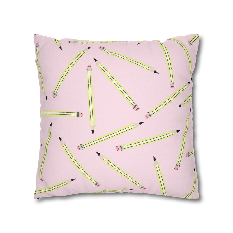 Pink Pencil Classroom Pillow Cover | Saved By The Pastel | Schoolgirl Style