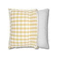 Load image into Gallery viewer, Buttered Popcorn Yellow Gingham Classroom Pillow Cover | Storybook Circus
