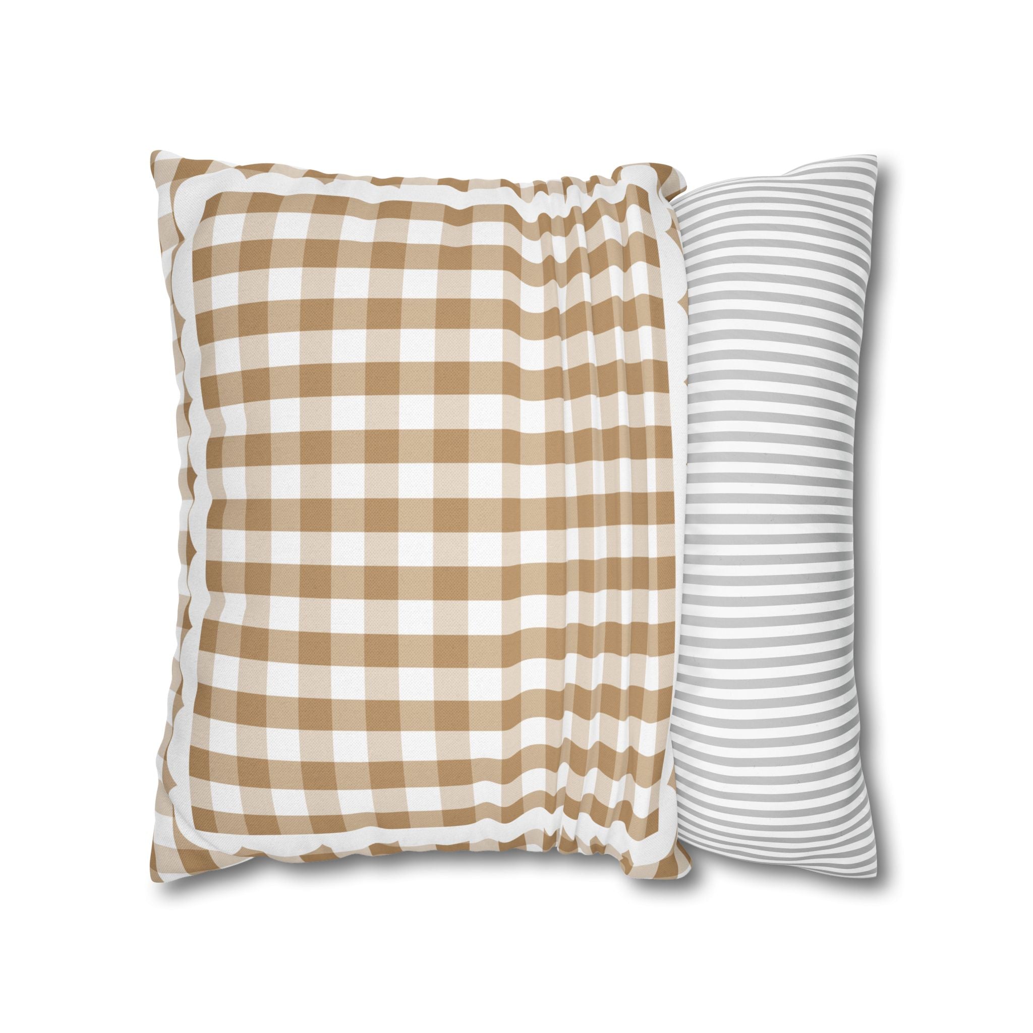 Root Beer Float Gingham Classroom Pillow Cover | Storybook Circus