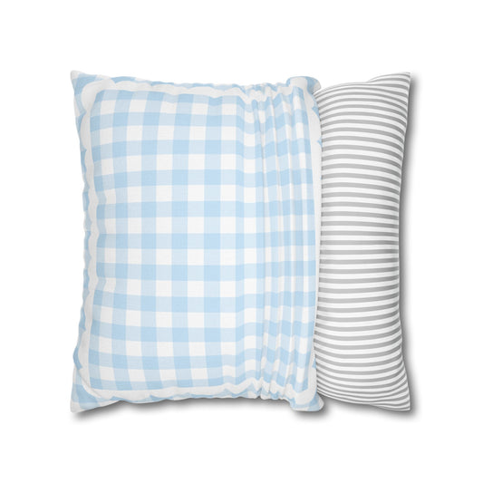 Light Blue Gingham Classroom Classroom Pillow Cover | Stars Hollow Schoolhouse