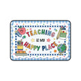 Load image into Gallery viewer, Teaching Is My Happy Place Blue Gingham Desk Mat | 90s Teacher
