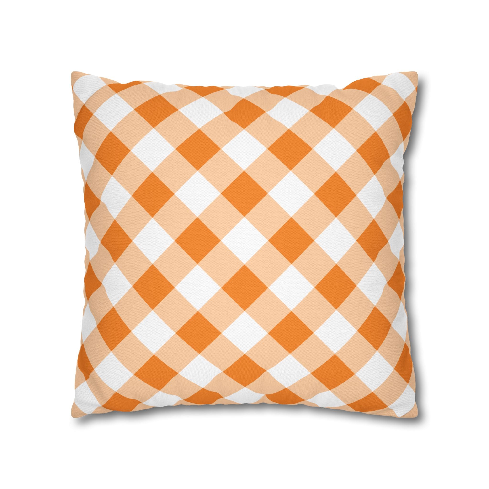 Welcome Fall Orange Gingham Classroom Pillow Cover | 90s Teacher