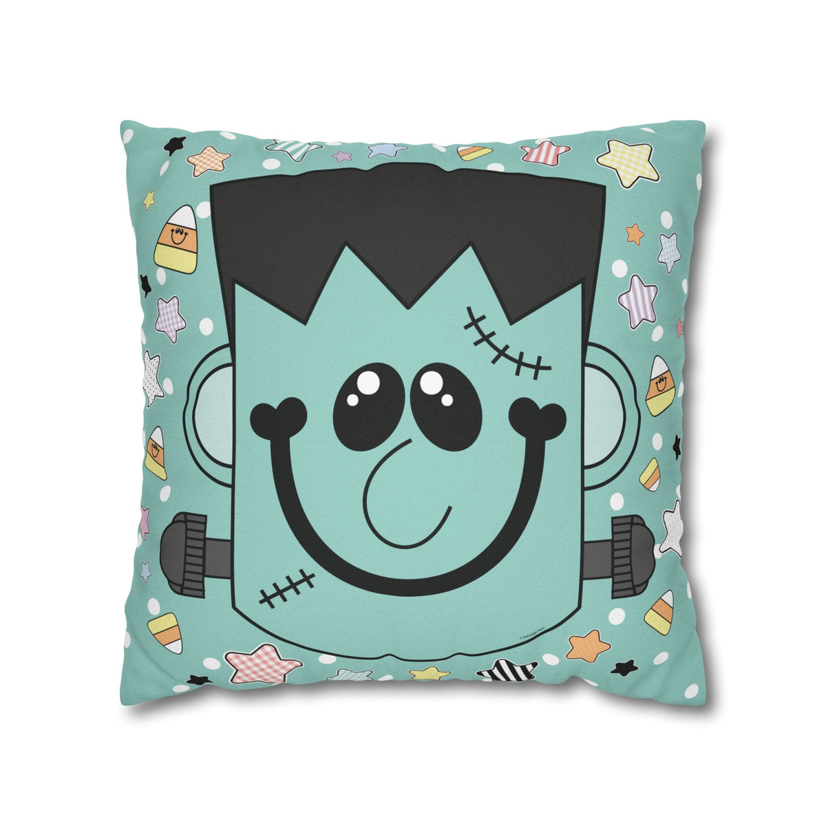 Sweet Little Pastel Frankie Halloween Classroom Pillow Cover | A Year In Pastel