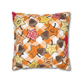 Load image into Gallery viewer, Happy Harvest Leaves & Acorns Orange Gingham Classroom Pillow Cover | 90s Teacher
