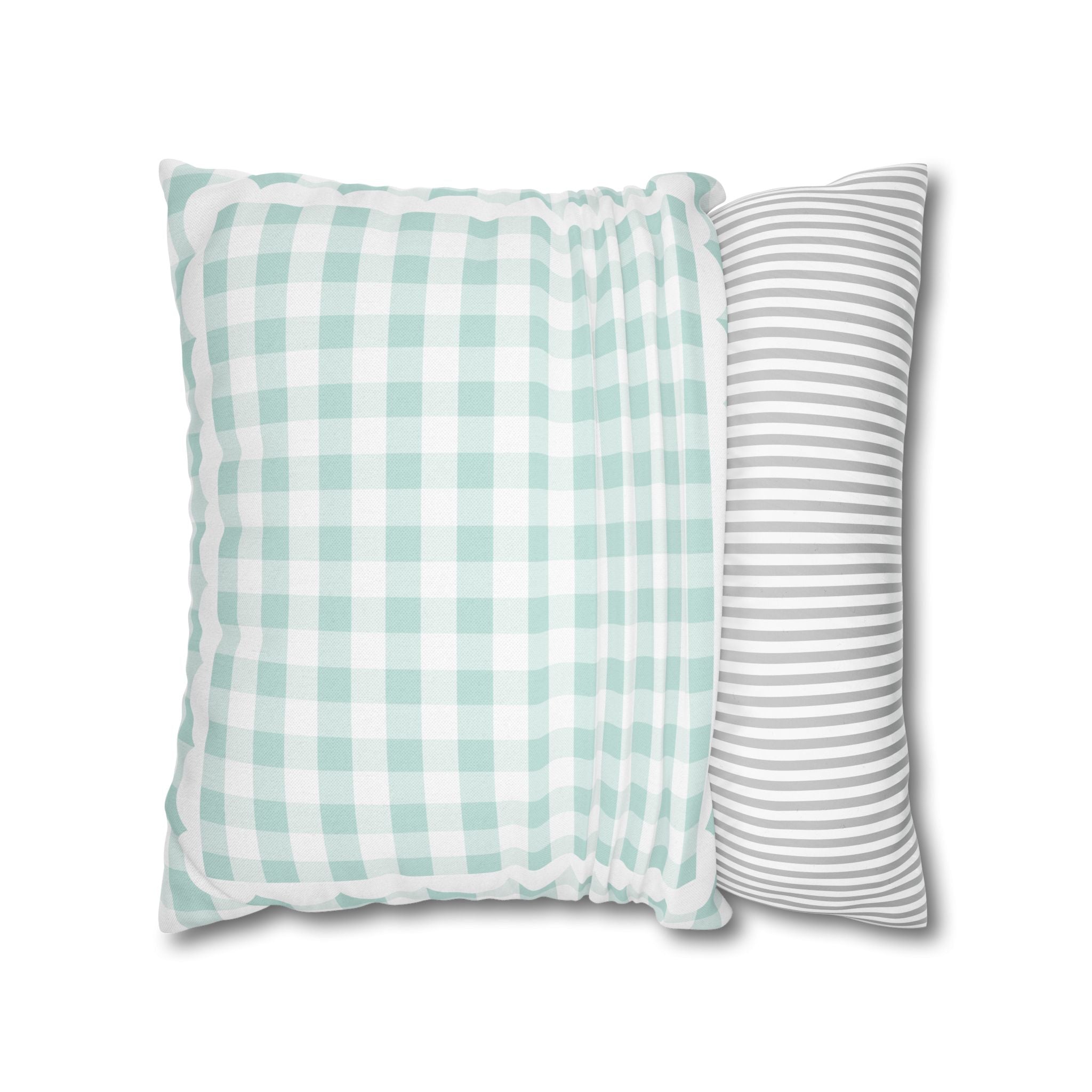 Meadow Mist Gingham Classroom Pillow Cover | Miss Honey's Cottage Classroom
